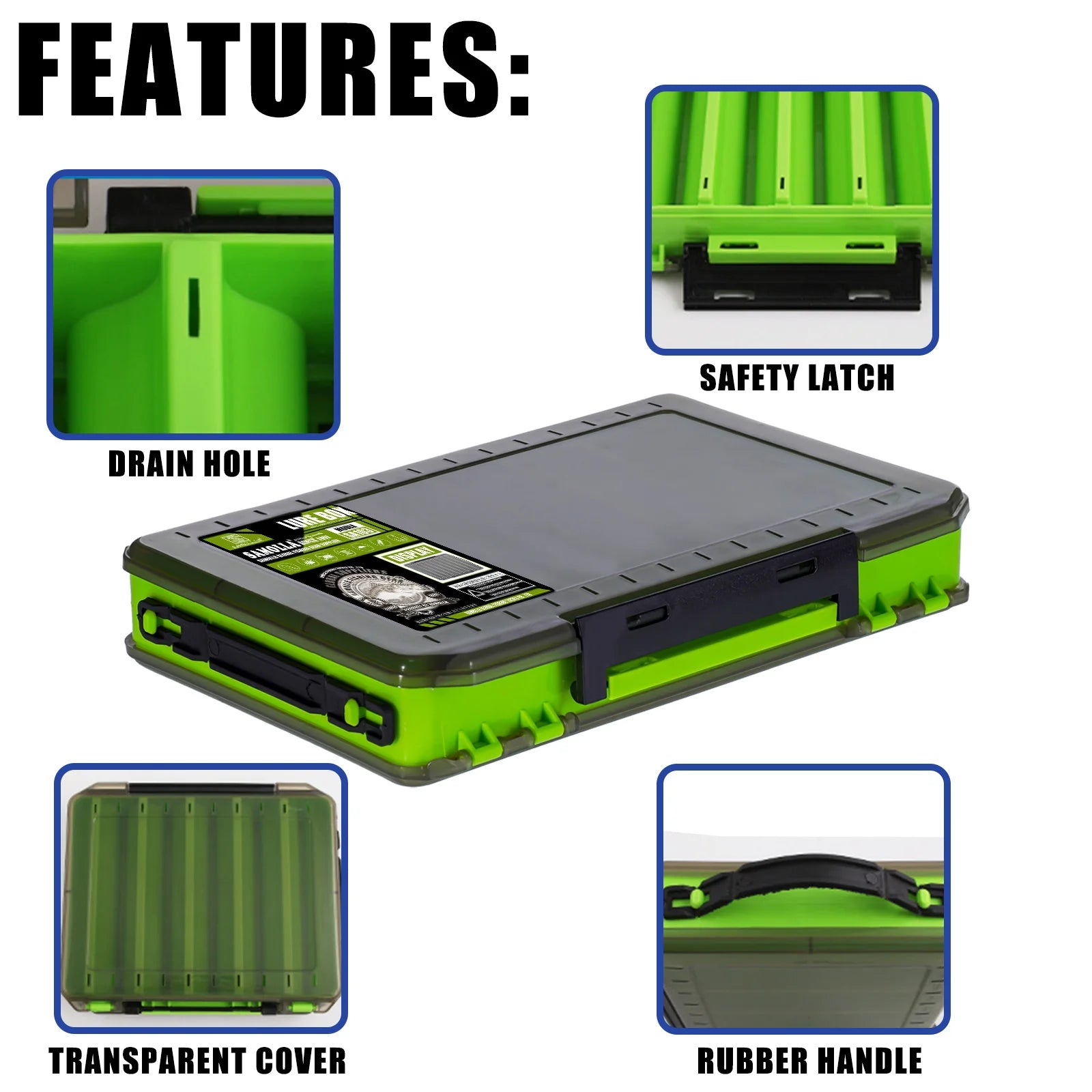 HookUpCo. Double-Sided Fishing Tackle Box - HookUpCo.