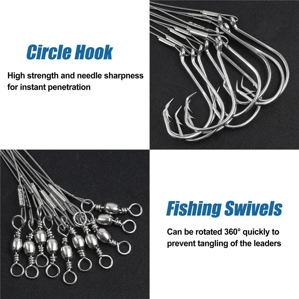 HookUpCo. 30-Piece Steel Fishing Hook Set - HookUpCo.