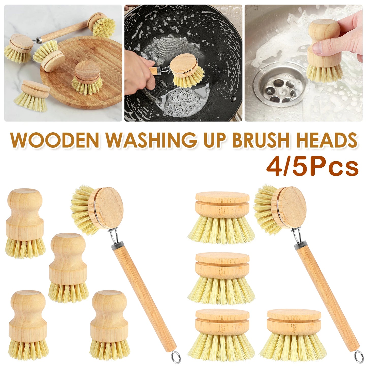 Eco-Friendly Bamboo Dish Brushes