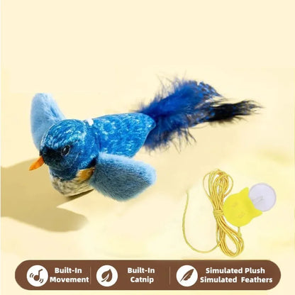 HookUpCo. Cat Toy with Bird Sound and Elastic Rope