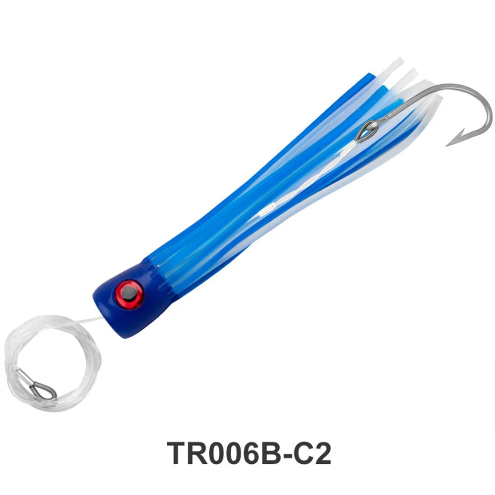 HookUpCo. 9" Rigged Squid Lures for Big Game Fishing - HookUpCo.