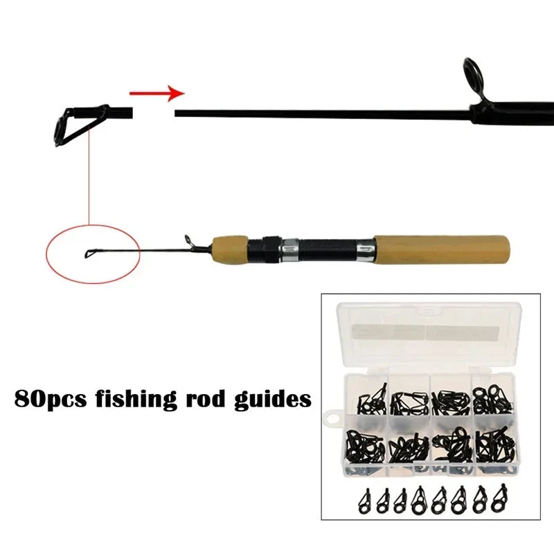 80-Piece Marine Rod Guide Ring Set - HookUpCo.