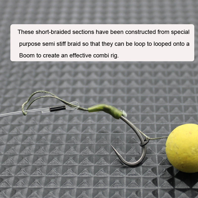 Ready-Tied Carp Fishing Rigs with Soft Hook Links