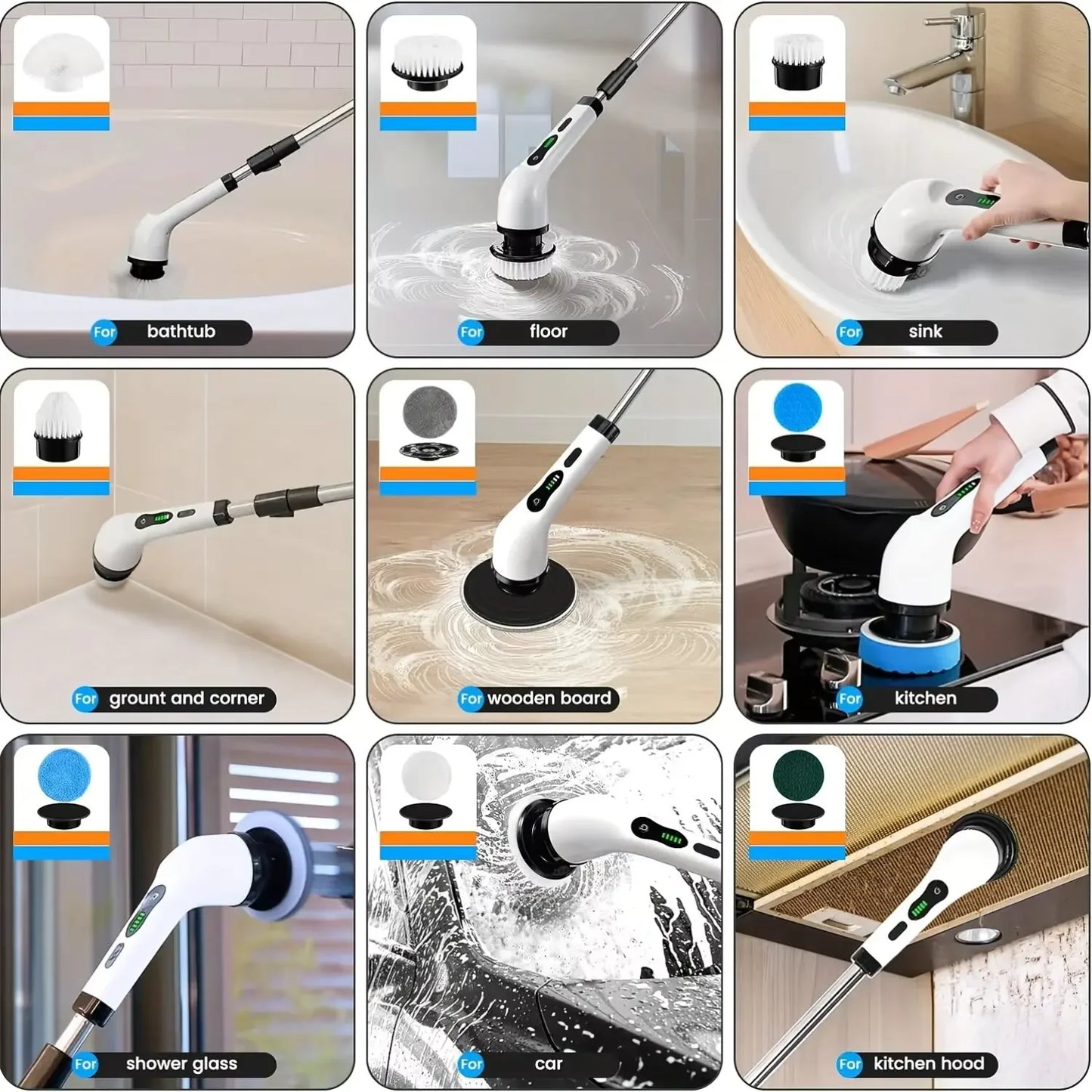 Cordless Electric Spin Scrubber