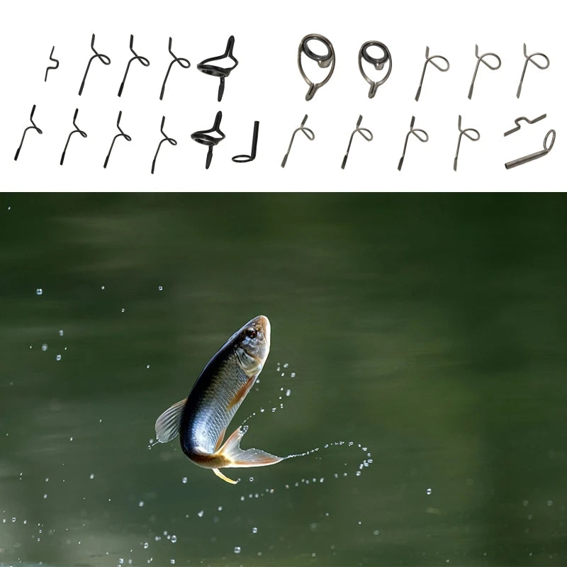 Durable Fishing Rod Guide Repair Set - 11 Pieces - HookUpCo.