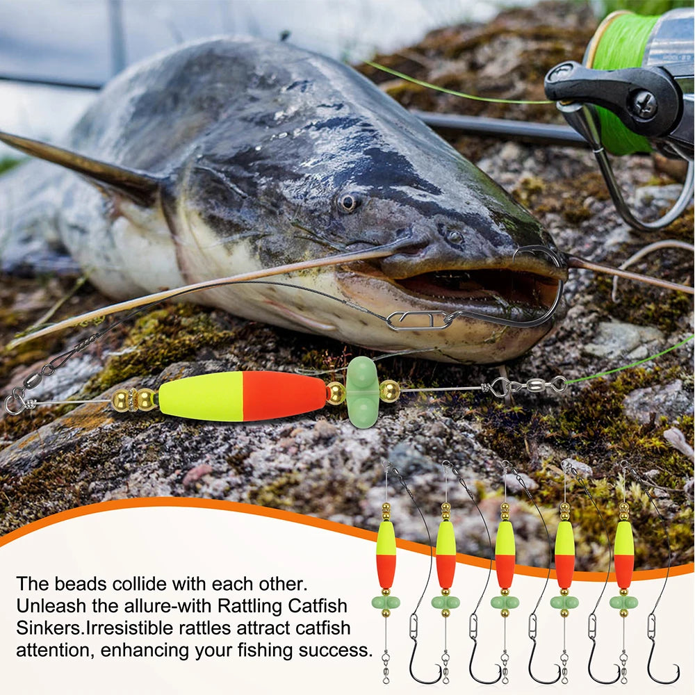 HookUpCo. Catfish Rattle Float Rig Set - HookUpCo.