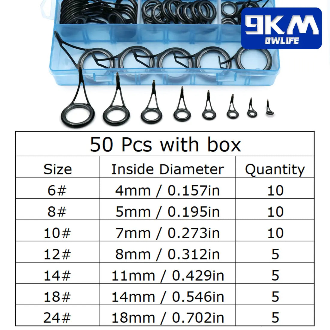 Telescopic Fishing Rod Repair Kit - 105 Pieces