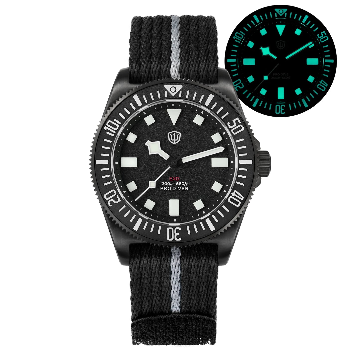 HookUpCo. Titanium Dive Watch 200M
