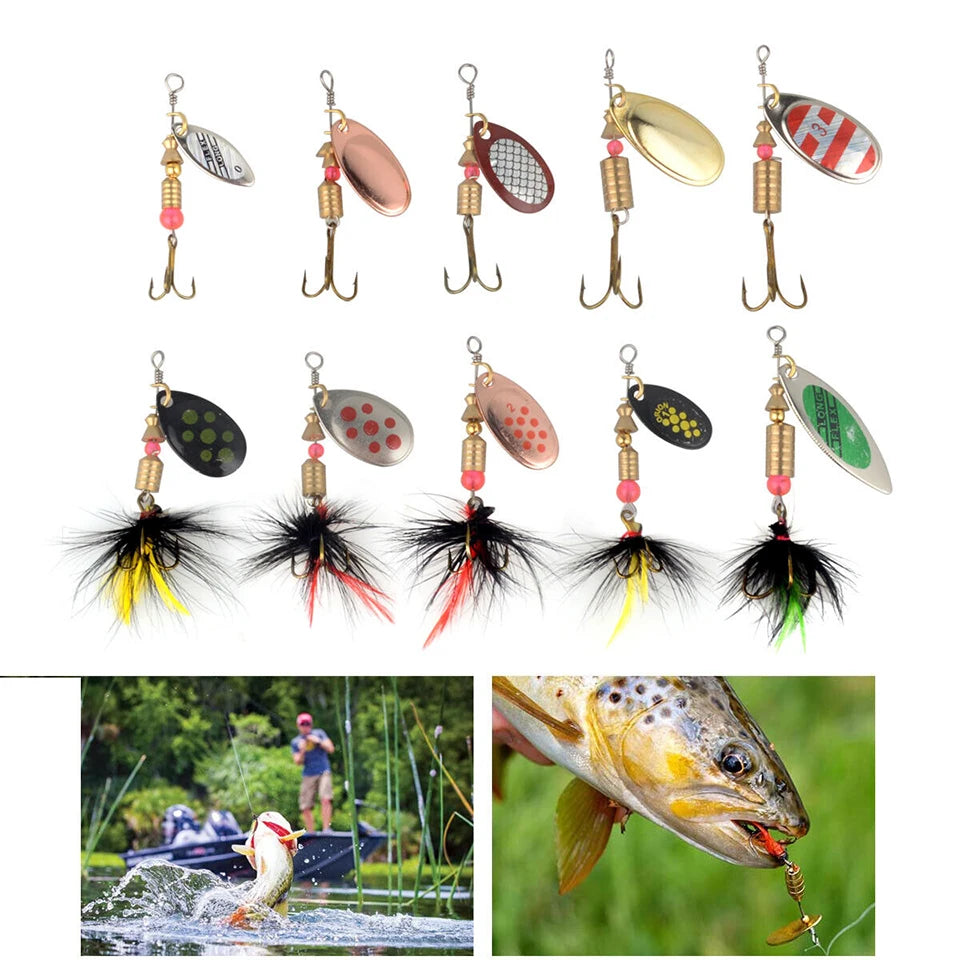 HookUpCo. Metal Spoon Lure Set for Pike Fishing - HookUpCo.