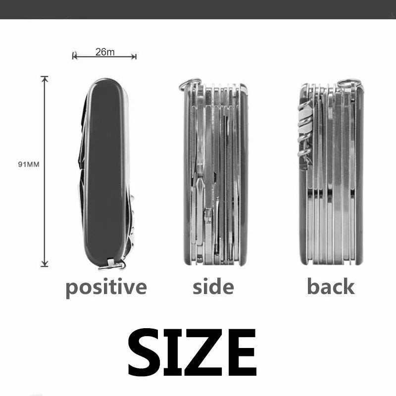 17-in-1 Stainless Steel Folding Multi-Tool for Camping
