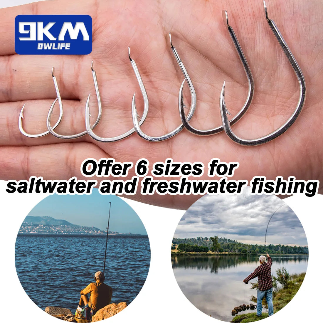 HookUpCo. Saltwater Fishing Hooks - 25-100 Pcs - HookUpCo.