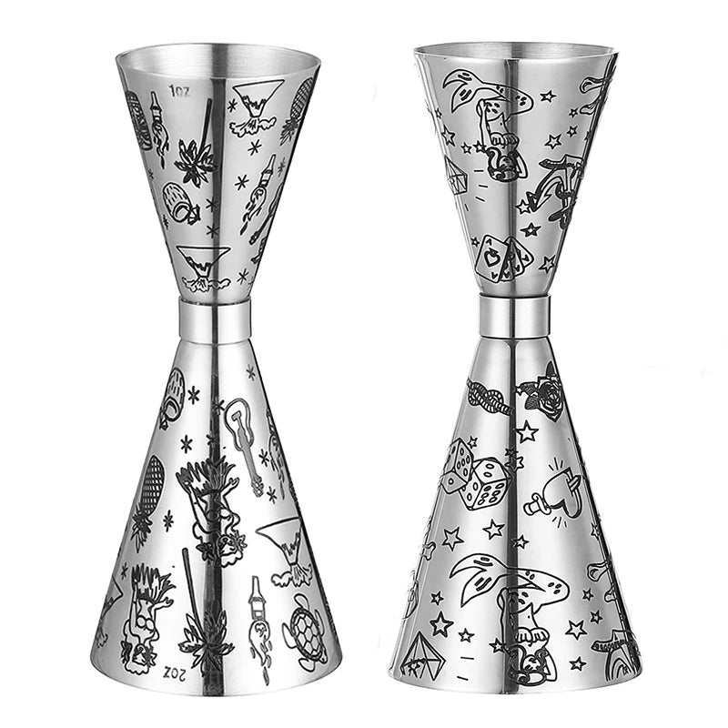 HookUpCo. Stainless Steel Cocktail Jigger Tool