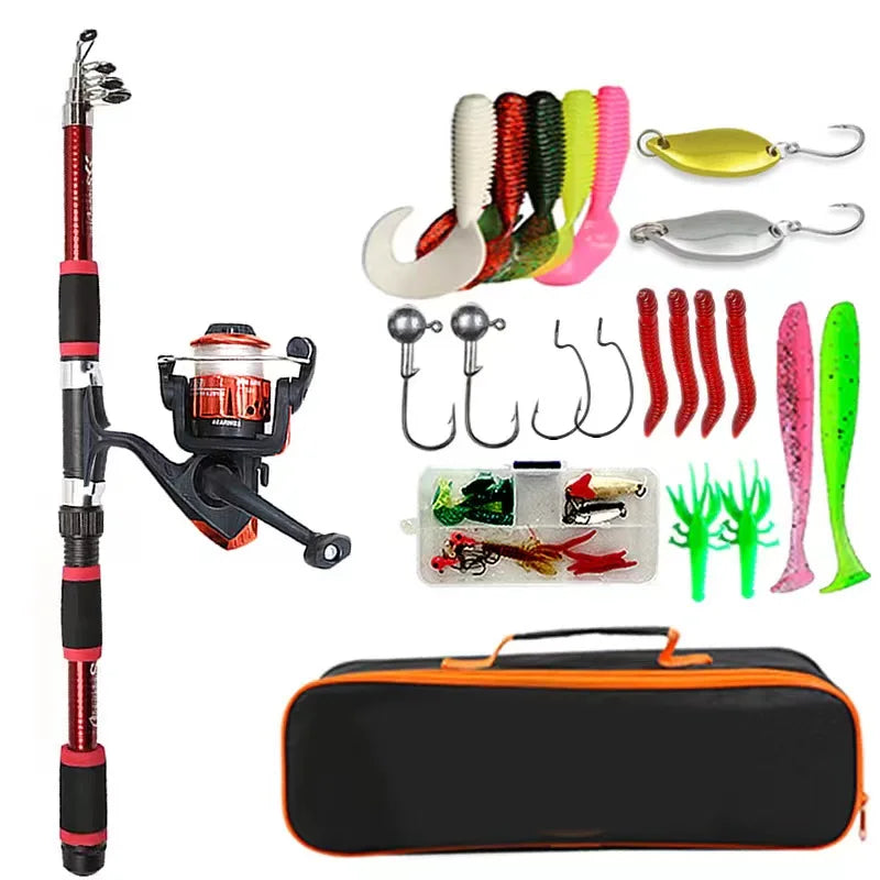 Telescopic Fishing Rod and Reel Set for Travel Adventures