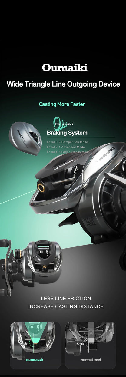 Aurora AIR Baitcasting Reel with Magnetic Braking - 8.1:1 Gear Ratio