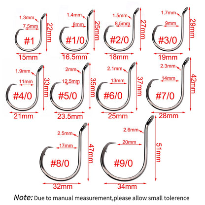 HookUpCo. Heavy-Duty Black Nickel Fishing Hooks - HookUpCo.