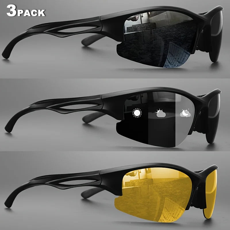 HookUpCo. Polarized Half-Rim Sports Sunglasses for Outdoors
