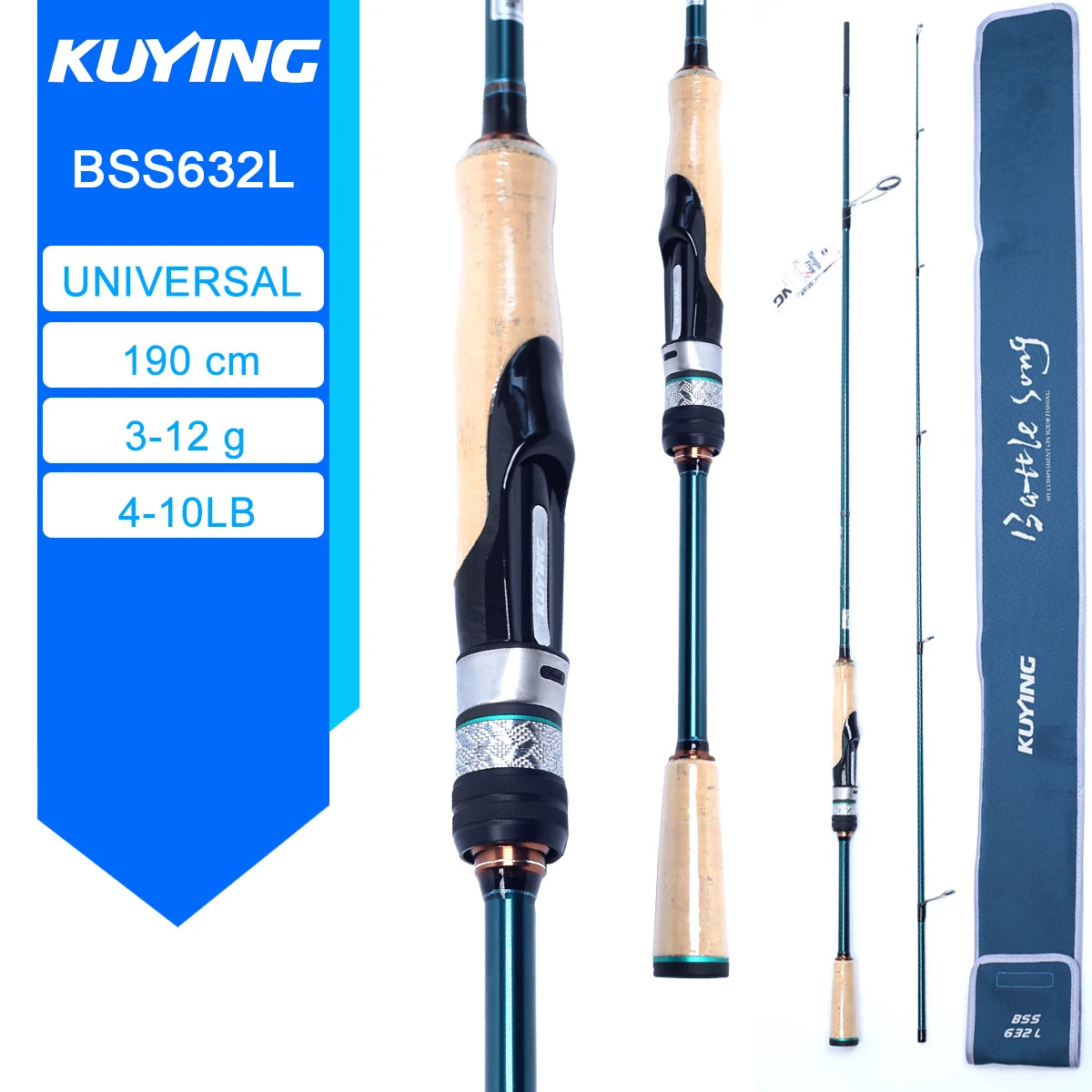 HookUpCo. Carbon Spinning Fishing Rods 6'3"-6'10" - HookUpCo.