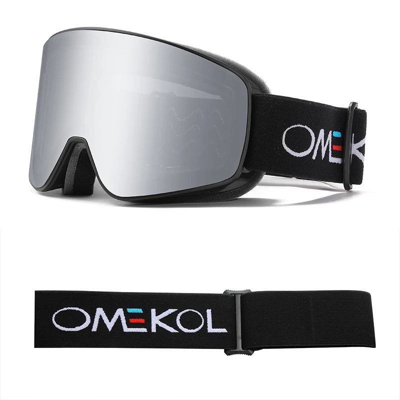 HookUpCo. Double Layer Anti-Fog Ski Goggles for Outdoor Fun