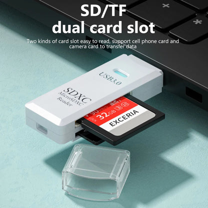 High-Speed 2-in-1 USB 3.0 Card Reader for Micro SD & TF