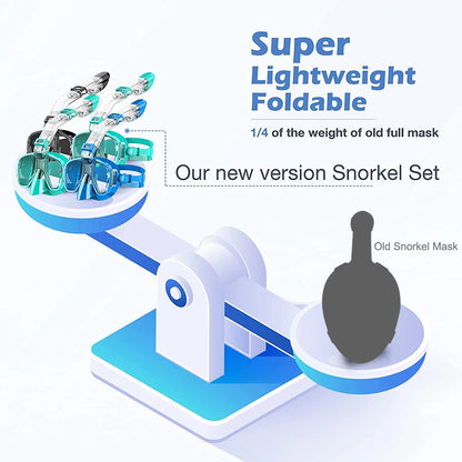 Diving Snorkeling Half Face Anti Fog Swimming Facemask Snorkel Set