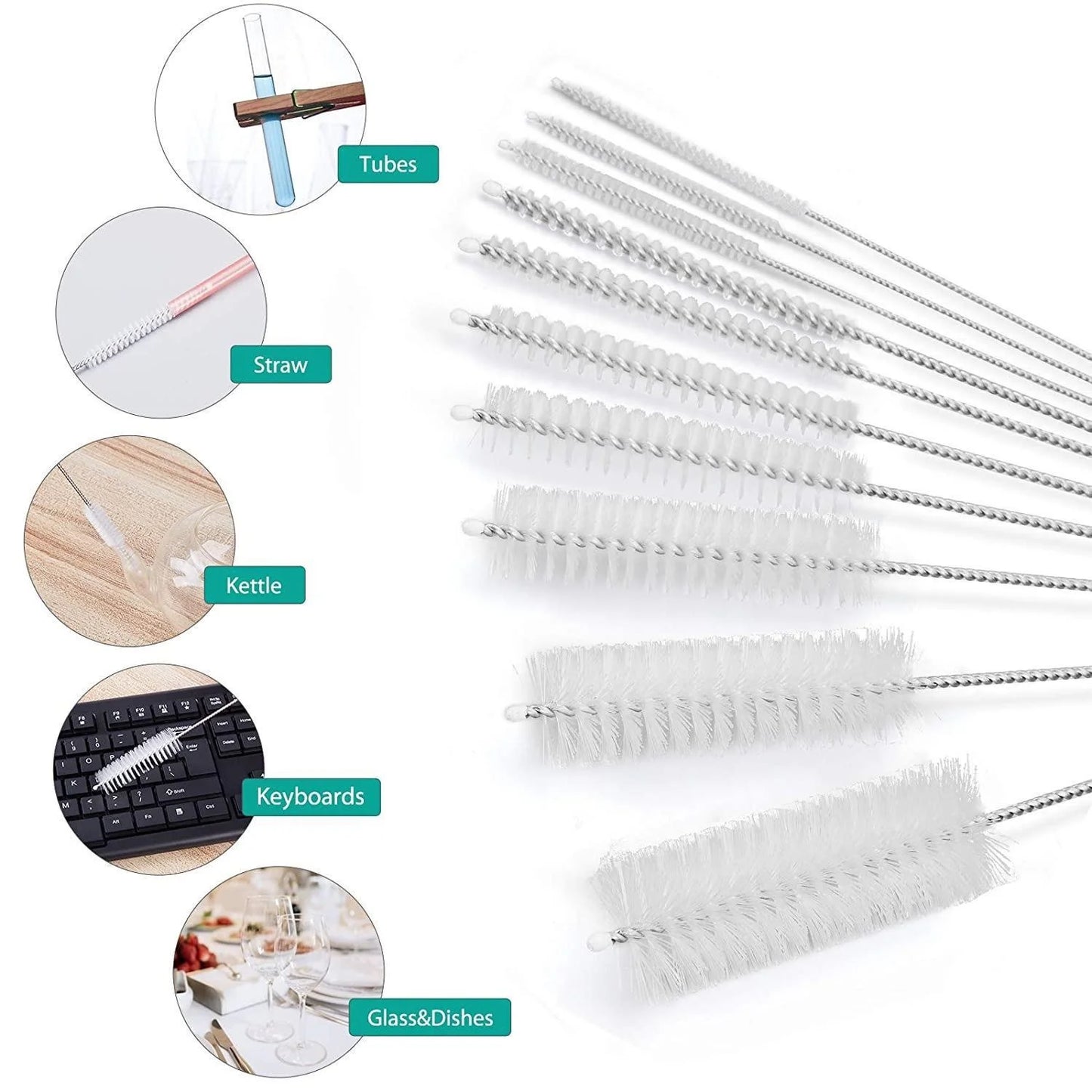 Versatile Stainless Steel Bottle Brushes