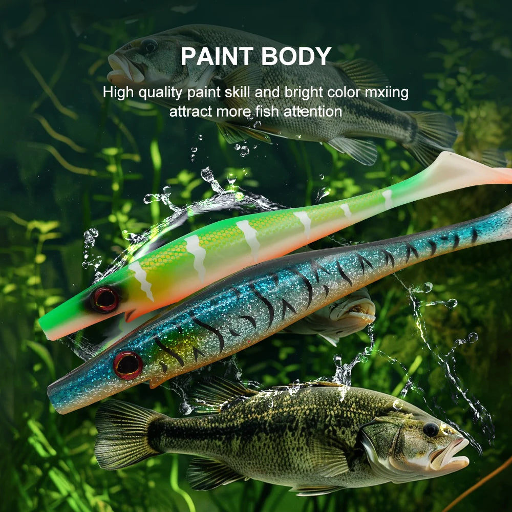 HookUpCo. Hog Shad Soft Lures for Pike Fishing - HookUpCo.