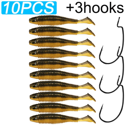 HookUpCo. Soft T Tail Fishing Lures - HookUpCo.