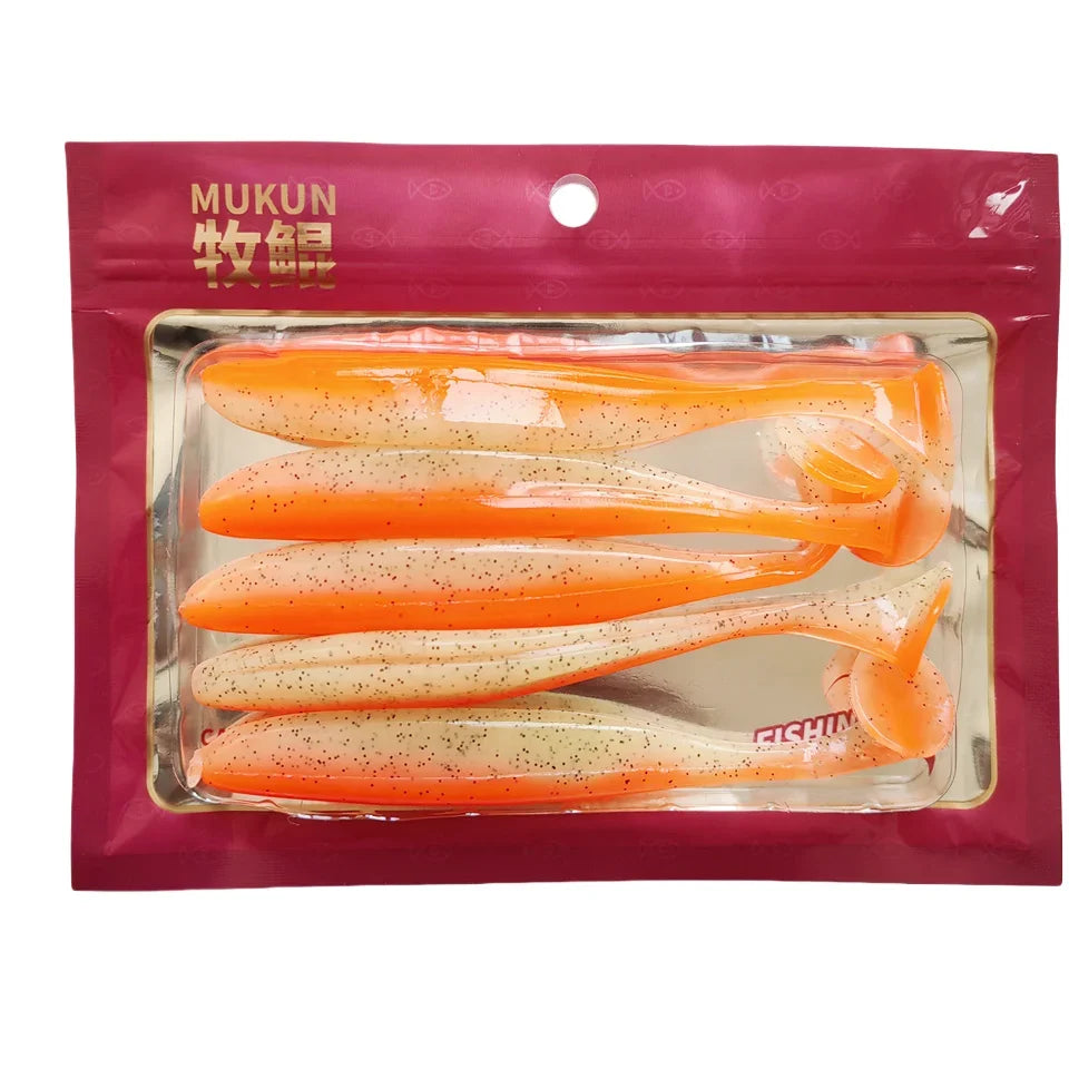 HookUpCo. 5pcs T-Tail Swimbait for Fishing