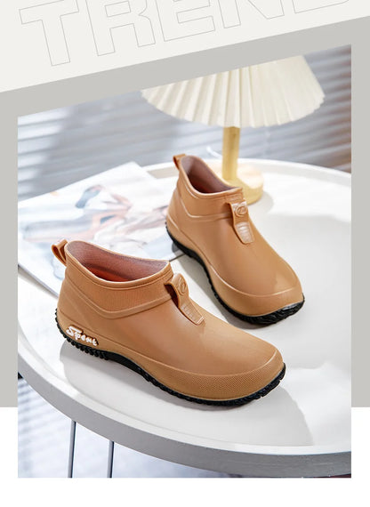 Waterproof Casual Short Tube Rain Boots for Women