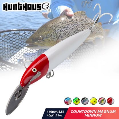 HookUpCo. Countdown Magnum Minnow Fishing Lure - HookUpCo.