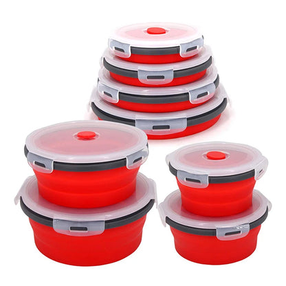 HookUpCo. Portable Silicone Folding Lunch Box