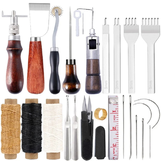 Professional Leather Craft Tool Kit for DIY Projects