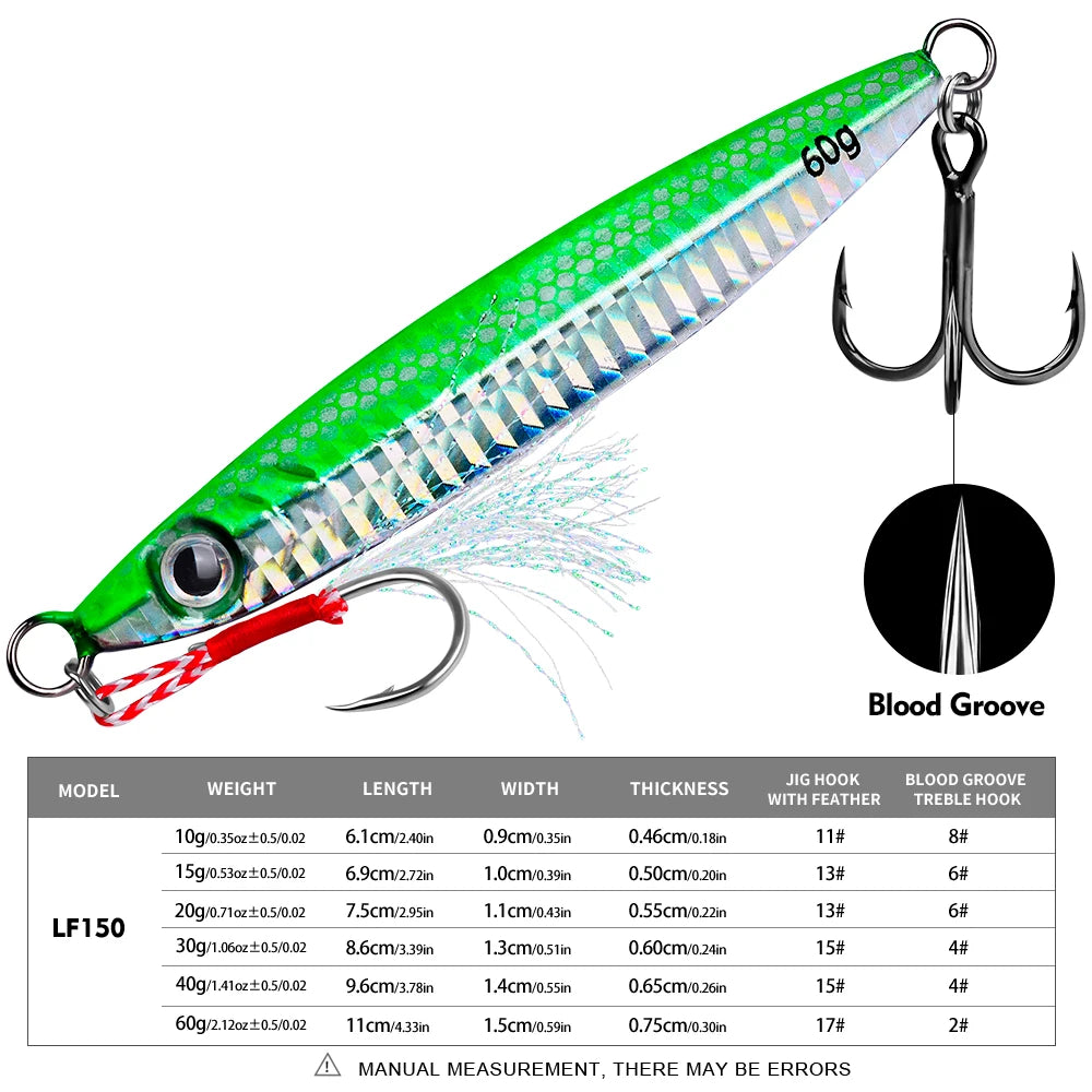 Durable Bionic Metal Jig for Realistic Sea Fishing Action
