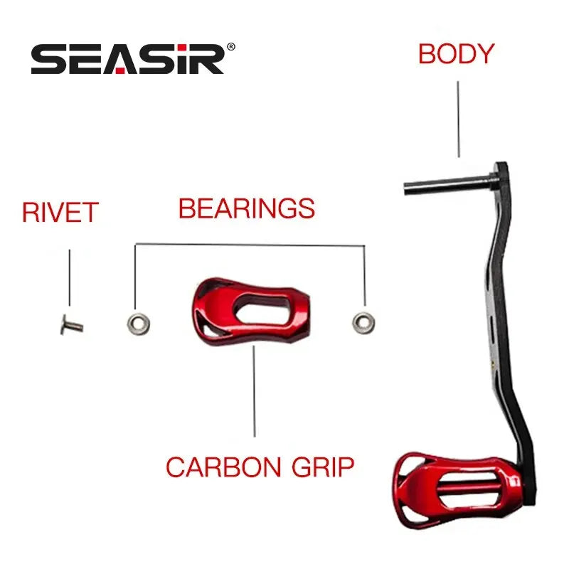 HookUpCo. Ultra Light Carbon Fiber Reel Handle - HookUpCo.