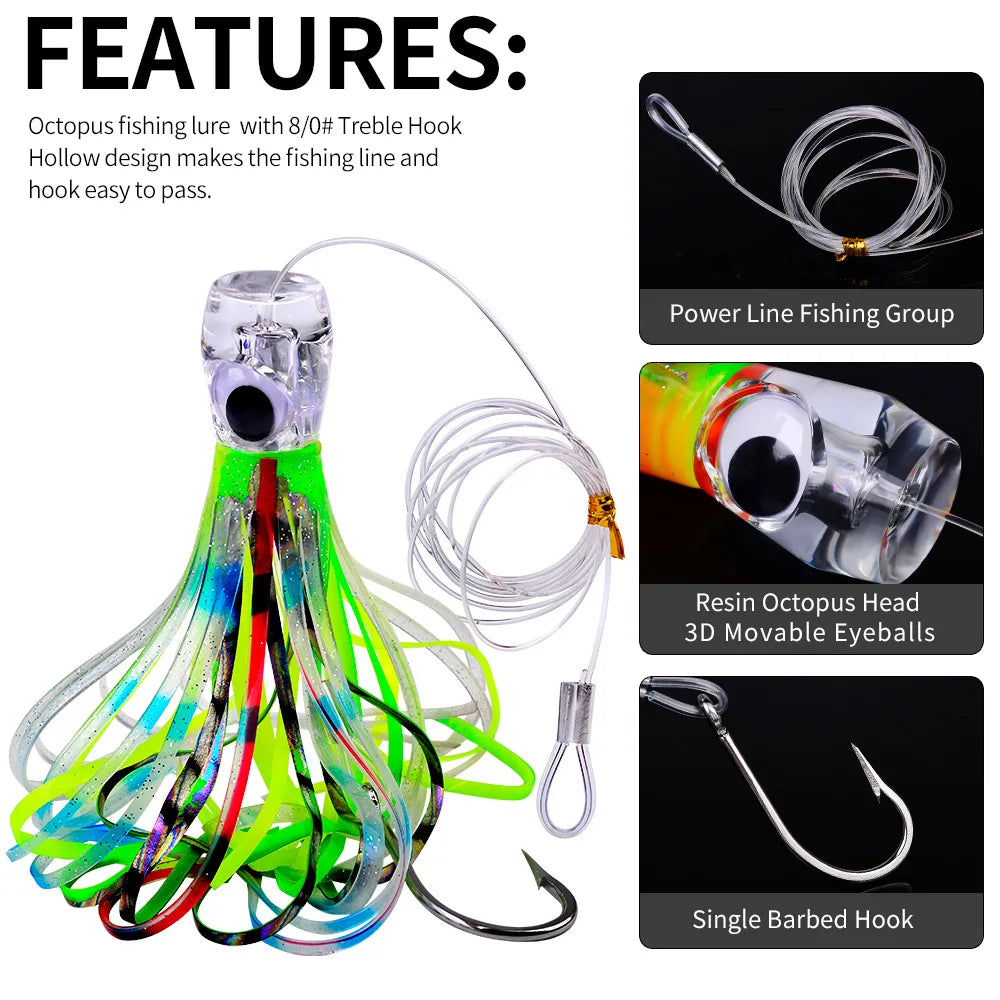 HookUpCo. Professional Squid Fishing Lures Set