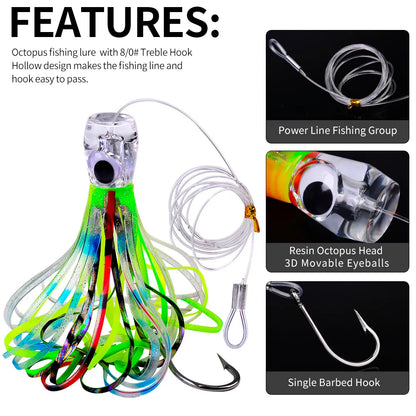 HookUpCo. Professional Squid Fishing Lures Set