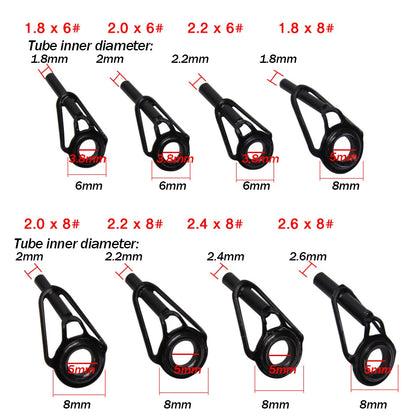 Stainless Steel Fishing Rod Guide Eye Rings Set - HookUpCo.