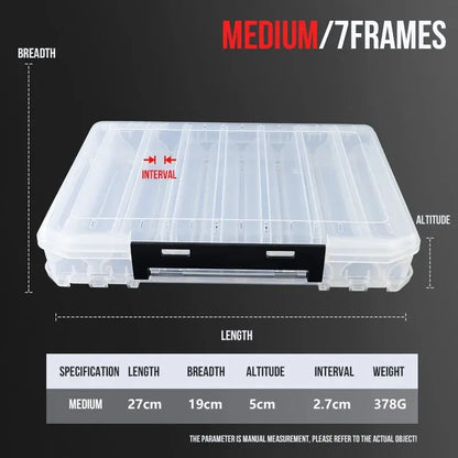 HookUpCo. Double-Sided Large Fishing Tackle Box