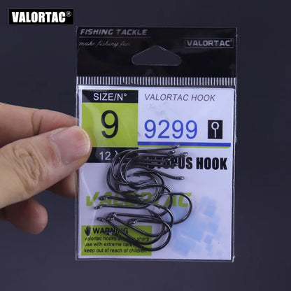 HookUpCo. High Carbon Barbed Circle Fishing Hooks