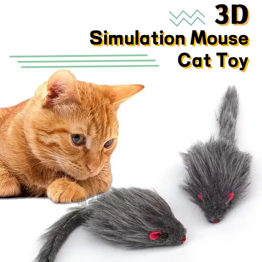 HookUpCo. Colorful Plush Mouse Cat Toys Set