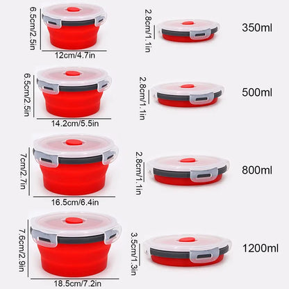HookUpCo. Collapsible Silicone Food Storage Containers
