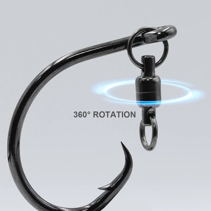 HookUpCo. Anti-Tangle Circle Hooks with Swivel - HookUpCo.