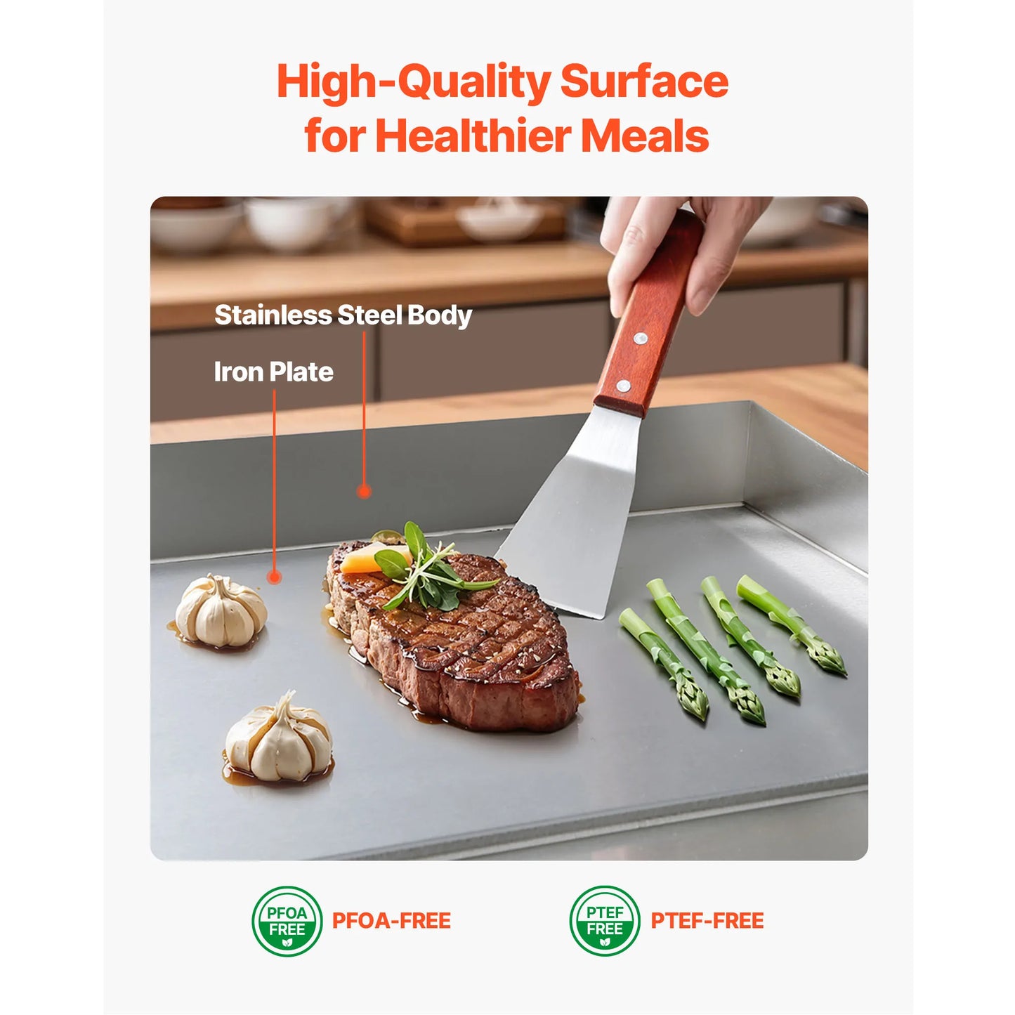 HookUpCo. Stainless Steel Griddle