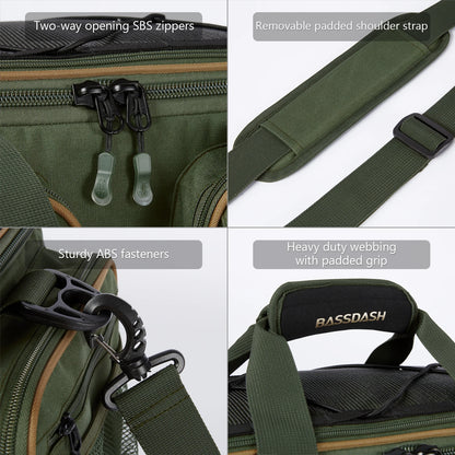 HookUpCo. Water-Resistant Fishing Tackle Bag - HookUpCo.