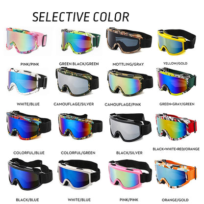 Large Frame Ski Goggles with Colorful Anti-Glare Lens