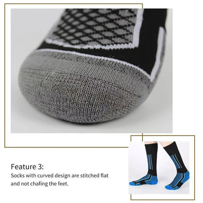 HookUpCo. Warm Thick Ski Socks for Outdoor Sports and Hiking