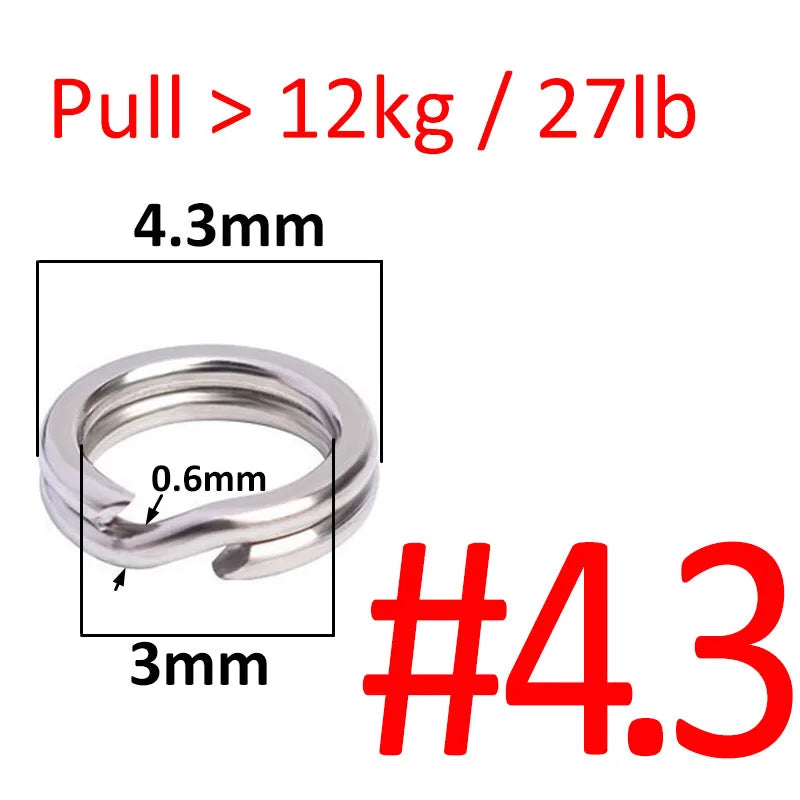 HookUpCo. Stainless Steel Fishing Split Rings 50pcs - HookUpCo.