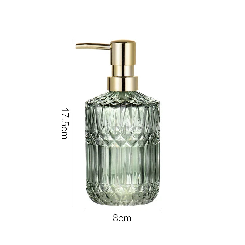 Clear Glass Soap Dispenser for Home and Office