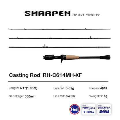 HookUpCo. PureLure Travel Fishing Rods XF/MF Action - HookUpCo.