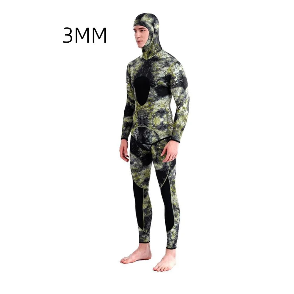 Camouflage Cold Water Diving Spearfishing Neoprene Wetsuit for